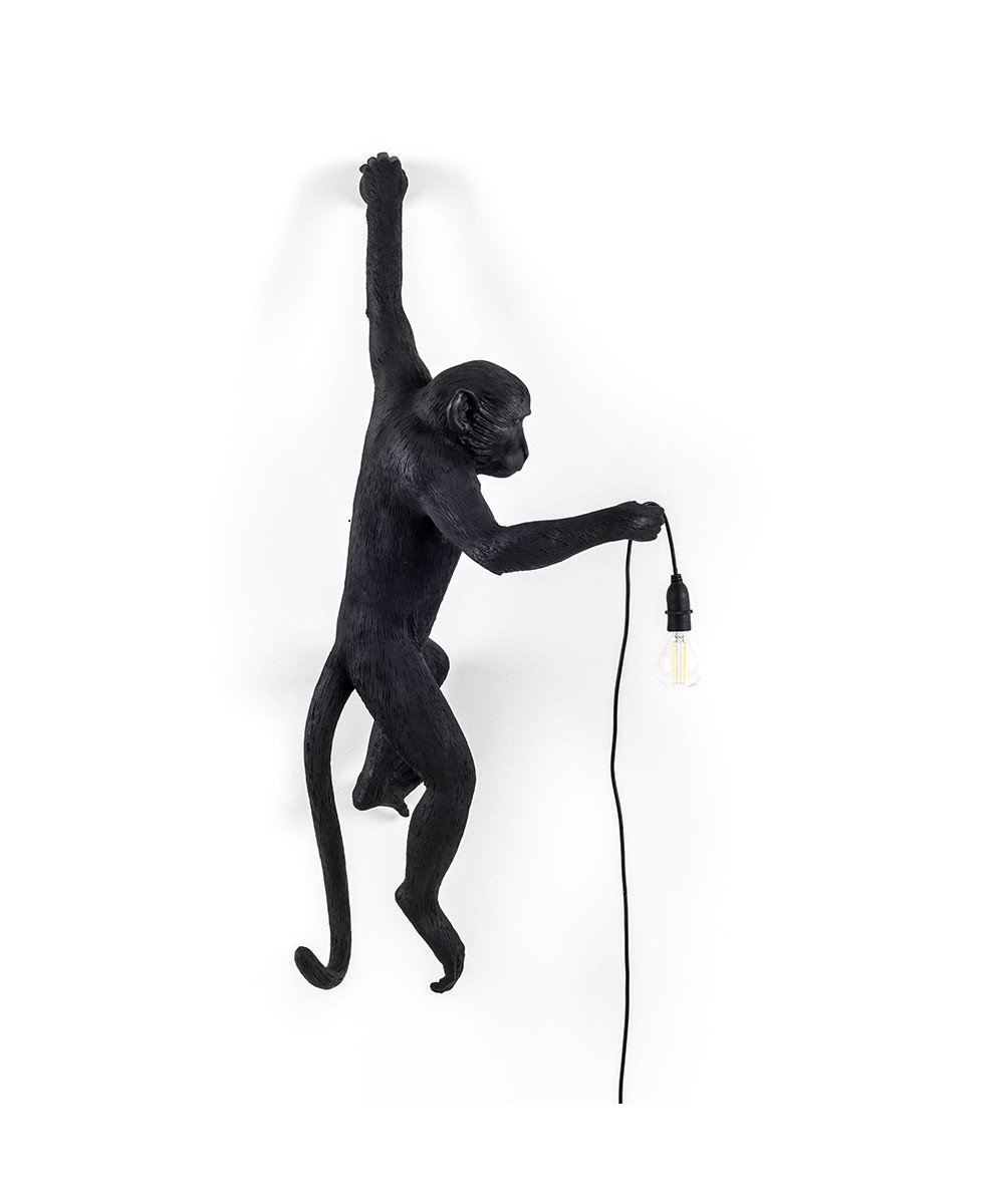 Image of Monkey Hanging Außen Wandleuchte Left Schwarz - Seletti bei Lampenmeister.ch